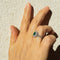 Bague 53 Bague style Marguerite Emeraude Diamants 58 Facettes 1
