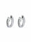 Boucles d'oreilles Créoles or blanc Diamants baguette 58 Facettes