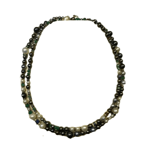 Collier Sautoir  perles et rubis, diamants et saphirs 58 Facettes CEY30