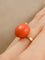 Bague Bague en or jaune et corail 58 Facettes