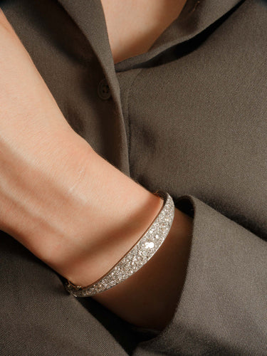 Bracelet Bracelet jonc en platine et diamants 58 Facettes