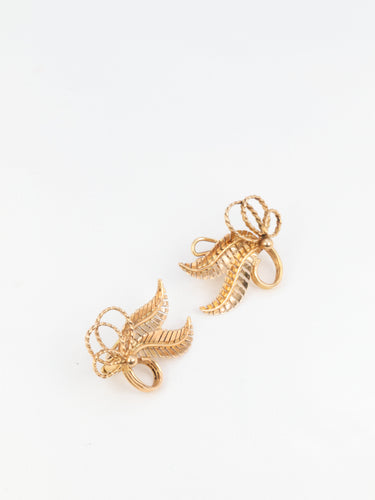 Boucles d'oreilles Boucles d’Oreilles Fleur Vintage en Or Rose 58 Facettes 501