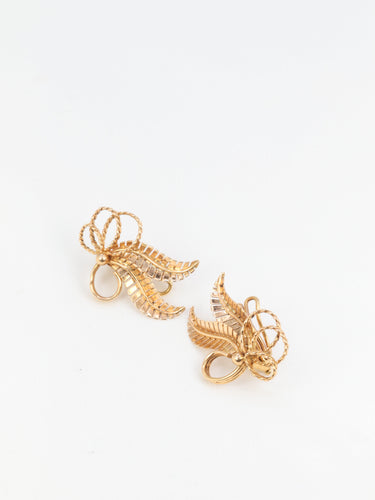 Boucles d'oreilles Boucles d’Oreilles Fleur Vintage en Or Rose 58 Facettes 501