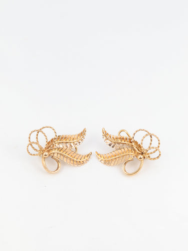 Boucles d'oreilles Boucles d’Oreilles Fleur Vintage en Or Rose 58 Facettes 501