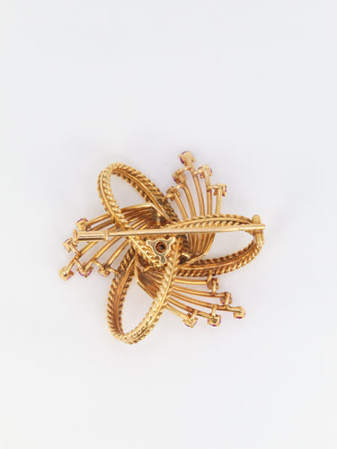 Broche Broche vintage en or, diamants et rubis 58 Facettes 391.11
