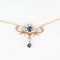 Collier Collier Art Nouveau Fleur saphirs et diamants 58 Facettes 391.15