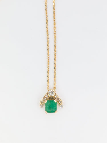 Collier Collier émeraude et diamants 58 Facettes 391.12
