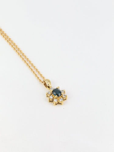 Pendentif Pendentif vintage marguerite en or, saphir et diamants 58 Facettes 52