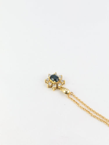 Pendentif Pendentif vintage marguerite en or, saphir et diamants 58 Facettes 52