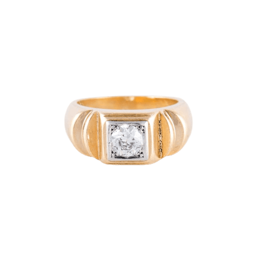 Bague Bague Tank Diamant taille ancienne 58 Facettes 1