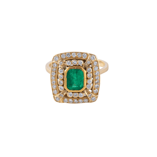 Bague 52 Bague émeraude diamants 58 Facettes