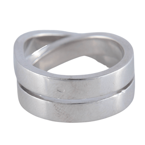Bague 53 CARTIER - bague double anneau, or gris 58 Facettes