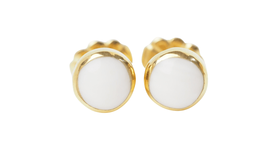 Boucles d'oreilles CLOZEAU - Boucles d'oreilles Or Résine blanche 58 Facettes clozeau