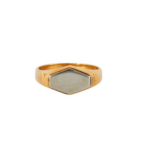 Bague 55.5 Bague chevalière 2 ors 58 Facettes