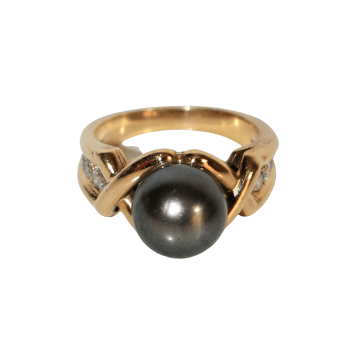 Bague 53 Bague Perle De Tahiti Et Diamants 58 Facettes 502