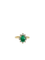 Bague 63 Bague Marguerite Or jaune Emeraude ovale Diamants 58 Facettes J205