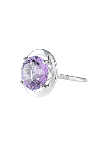 Bague MAUBOUSSIN "Vraiment Jolie mon Amour" améthyste sur or blanc 58 Facettes 363