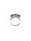 Bague 52 Demie-Alliance Vintage en Or Blanc et Rubis 58 Facettes