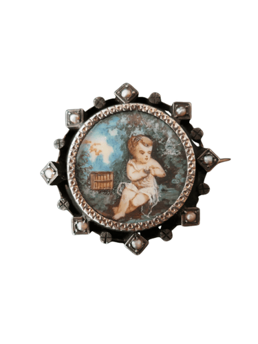 Broche Broche Miniature Et Perles Fines 58 Facettes 762159