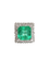 Bague 52.5 Bague or blanc émeraude de Colombie et diamants 58 Facettes 1-753/1