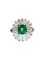 Bague 51 Bague marguerite platine émeraude et diamants 58 Facettes 1-804/3