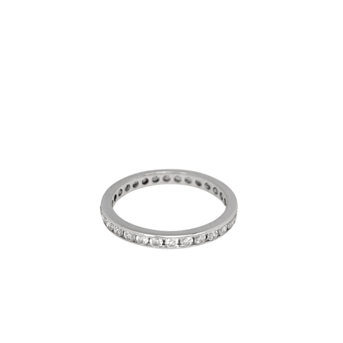 Bague Alliance en or blanc et diamants 58 Facettes 19795