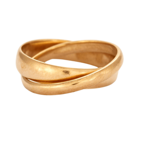 Bague 50 Bague double anneaux 58 Facettes