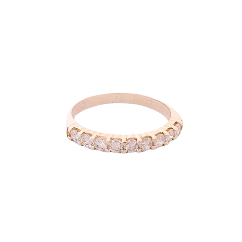 Bague Demi Alliance Diamants 0,45 ct Or Jaune 58 Facettes AA 1486