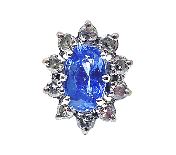 Bague Bague marguerite saphir et diamants 58 Facettes AB156