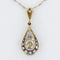 Pendentif Pendentif ancien goutte diamants et sa chaine 58 Facettes 18-276