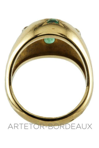 Bague Bague boule rubis, émeraudes et diamants 58 Facettes