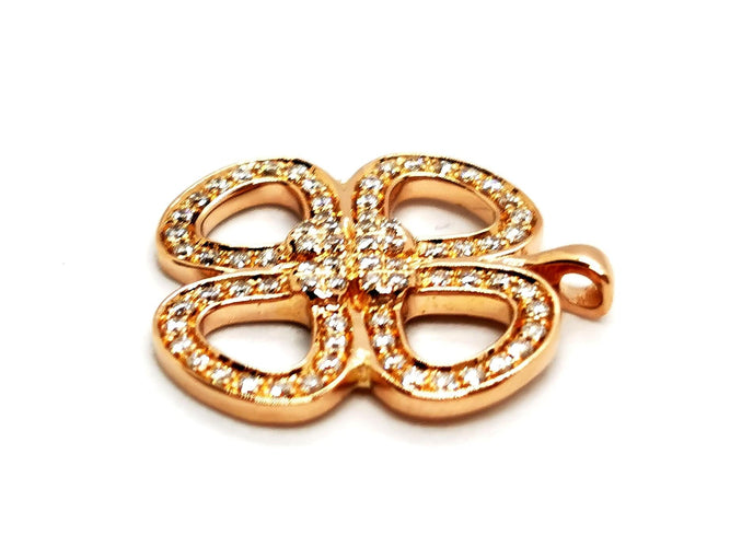 Pendentif Pendentif Fleur Or rose Diamant 58 Facettes 1176278CN