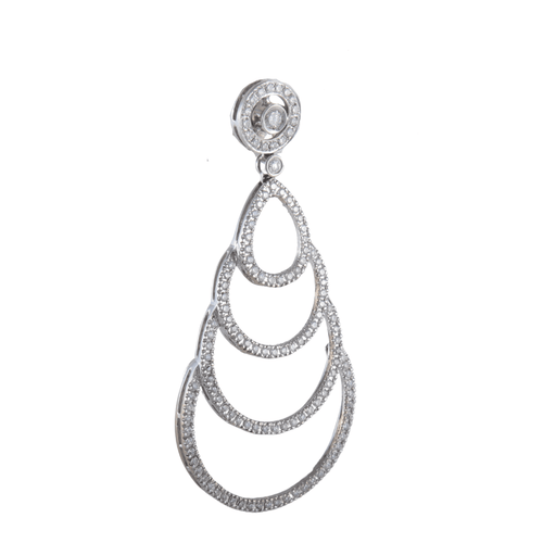 Boucles d'oreilles Boucles d'oreilles Quatre éléments ajourés Diamants 58 Facettes 1