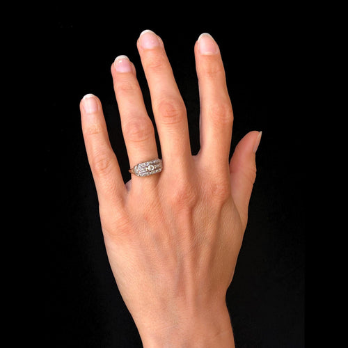 Bague 48 Bague ancienne diamants art déco 58 Facettes 19654-48