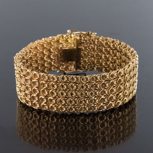 Bracelet Bracelet ancien maille tressée ajourée 58 Facettes 19-232