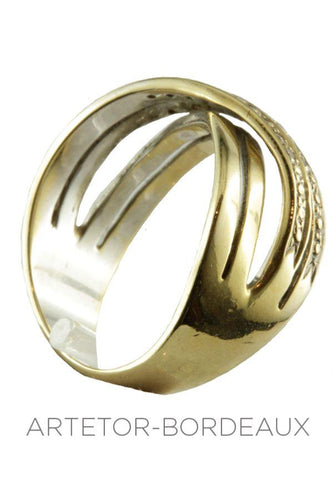 Bague 55 Jonc entrelacé diamants 58 Facettes 3891