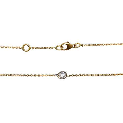 Collier Collier gouttière en or jaune, blanc et diamants. 58 Facettes 30419