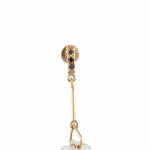 Boucles d'oreilles Boucles d'oreilles Feuille Citrine Diamants noirs 58 Facettes B601