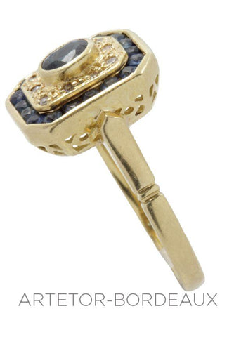 Bague 58 Bague saphirs et diamants 58 Facettes 29001