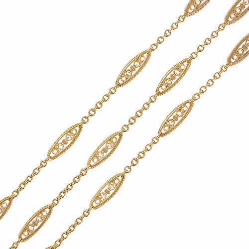 Collier Sautoir filigrané ancien or rose 58 Facettes 20-219