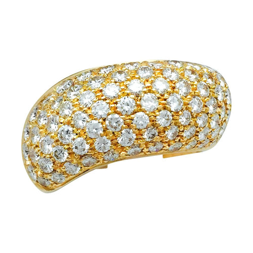 Bague 55 Bague Chaumet, modèle "Hommage à Venise", en or jaune et diamants. 58 Facettes 27829-1