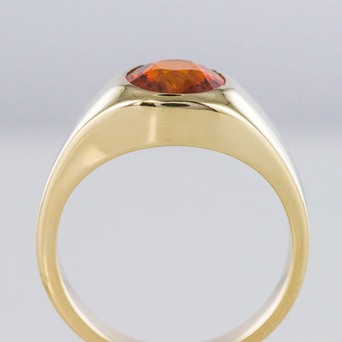 Bague 57 Bague homme grenat spessartite 58 Facettes 18-053