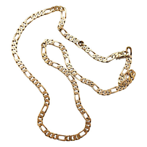 Collier Chaîne mixte maille gourmette alternée, or rose. 58 Facettes 30306