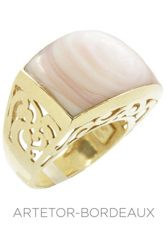 Bague 57 Bague nacre 58 Facettes 17791