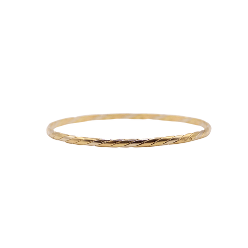 Bracelet Bracelet Jonc 3 ors motif Torsadé 58 Facettes