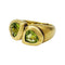 Bague 52 Bague toi et moi en or jaune et péridots. 58 Facettes 30392