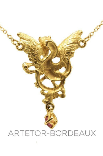 Collier Collier chimère diamant et rubis 58 Facettes 22551