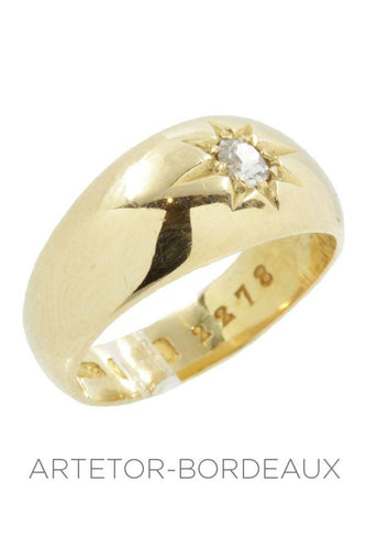 Bague 47 Jonc anglais ancien 58 Facettes 15451