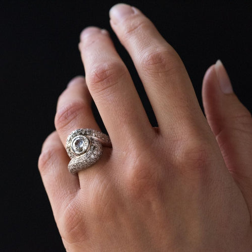 Bague 50 Bague tourbillon diamants or blanc 58 Facettes 15-269-50-1