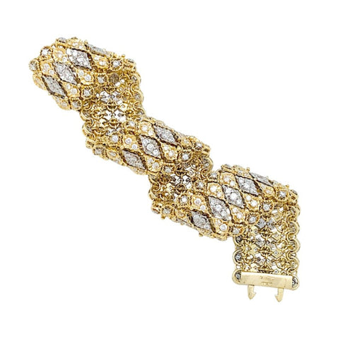 Bracelet Bracelet Buccellati, deux ors et diamants. 58 Facettes 30479